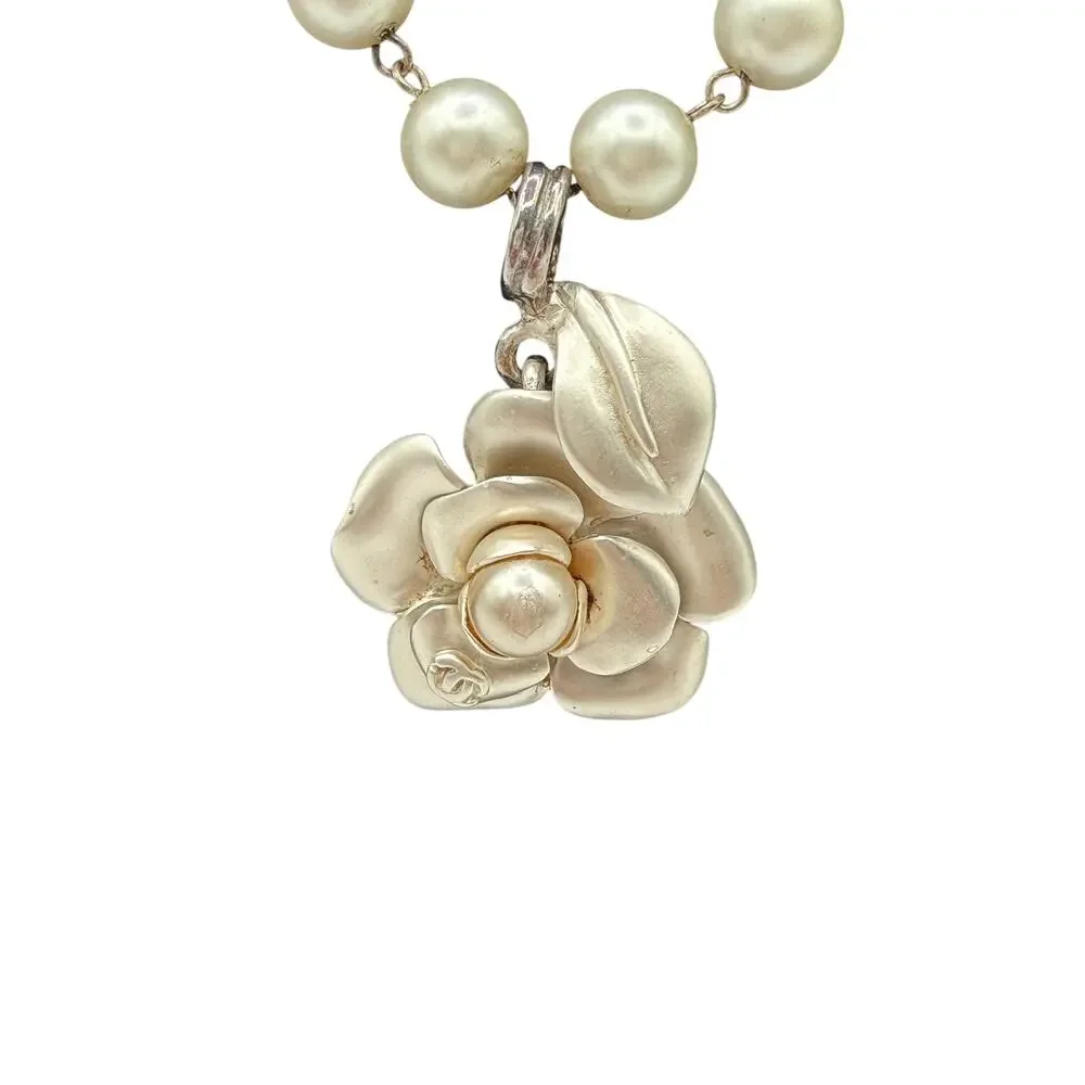 Chanel Mother of Pearl Camellia Necklace